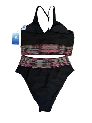 NEW Cupshe Black Keyhole Bikini Top & High-Waisted Bottoms Set - Size L thumbnail 5