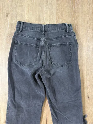 PacSun Black Distressed High Rise Straight Jeans thumbnail 8
