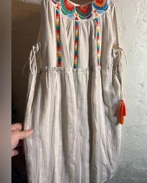 THML Multicolor Embroidered Dress NWOT Summer beach Bohemian resort thumbnail 9