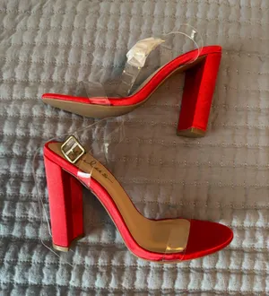 Red Heels Lulus Satin thumbnail 1