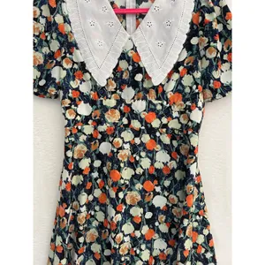 Love‎ + Harmony Floral Mini Dress Womens Small White Eyelet Collar Short Sleeve thumbnail 3