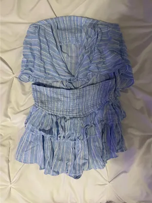 Vestique Blue Striped Romper thumbnail 5
