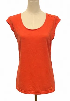 Lucy Activewear Cap Sleeve Workout Top Orange Size Large thumbnail 1