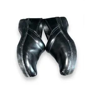 Dansko Sleek Black Leather Upper Slip On Clog Mule Shoe sz 39 Nurse Comfort Loaf thumbnail 5