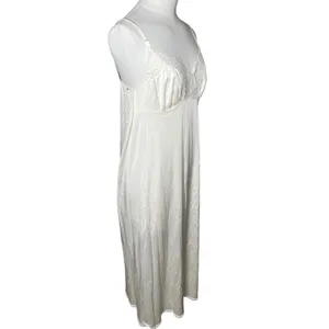 Vintage Ivory‎ Lace Full Slip Nightgown Romantic Bridal Vassarette L thumbnail 2