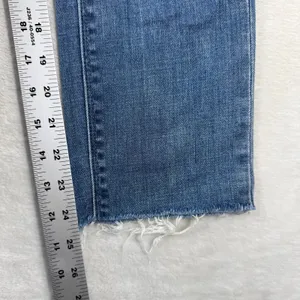 Mother The Insider Ankle Fray Jeans Beyond The Sky Blue Button Fly Size 25 thumbnail 8