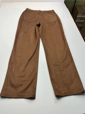 Abercrombie & Fitch High Rise 90s Relaxed Pant Brown Faux Suede Women 28 / 6 NEW thumbnail 13