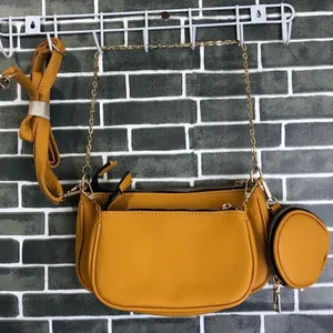 AR New York all in one shoulder bag Available in tan & brown & mustard thumbnail 1
