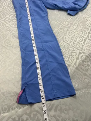 Med Couture Straight-Leg Scrub Pants in Periwinkle thumbnail 10