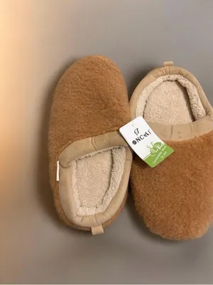 Women's Plush Tan Fleece-Lined Slip-On Slippers thumbnail 5