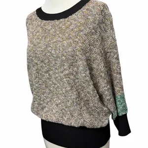 By Malene Birger Ansulta Sweater Womens S Brown Colorblock Italy Quiet Luxury thumbnail 4