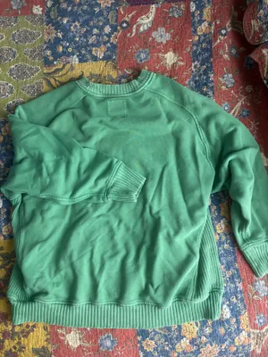 Aerie Crewneck Oversized Pullover Green thumbnail 2