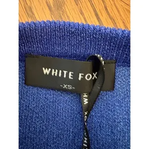 White Fox Heartbreaker Mini Skirt Electric Blue Metallic‎ Knit XS thumbnail 4