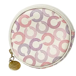 Coach Waverly Coin Purse Optic Art Zip Around Satin Lined Case thumbnail 1