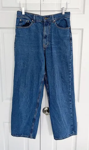 BDG Urban Outfitters High Rise Wide Leg Jeans Medium Wash thumbnail 1