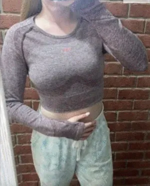Flex Gymshark Cropped Long Sleeve Crop Top thumbnail 1