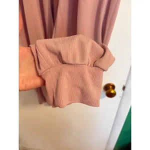 Victoria's Secret Ribbed Jogger Pants Pink Satin Drawstring Lounge Sleepwear M thumbnail 4
