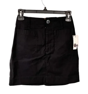 Anthropologie Maeve Black High-Waisted Cargo Mini Skirt Size XXS NEW thumbnail 1
