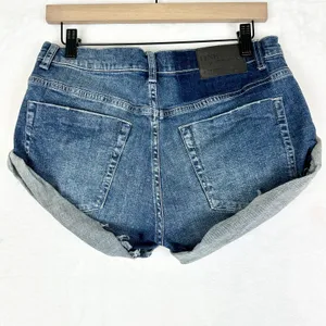 One Teaspoon Bandits Short Size 27 Relaxed Fit High Rise Button Fly Twisted Cuff thumbnail 2