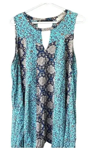 UMGEE size L floral tank top tunic. Loose fit boho festival thumbnail 1