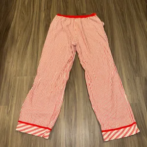 PINK Victoria's Secret Pajama Pants Medium Red White Striped Sleep‎ Lounge thumbnail 6