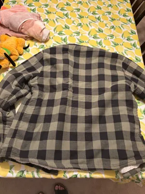 Sherpa winter coat flannel Green Size XL thumbnail 3