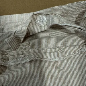 Oak‎ + Fort Lagenlook Neutral Relaxed Fit Wide Leg Striped Jumpsuit Overalls Sm thumbnail 8