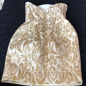 Thoshanna Gold Strapless Cocktail Dress thumbnail 6