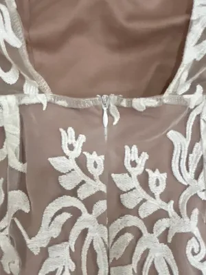 Love Triangle PURE GLAMOUR Nude&White Lace backless Formal maxi Dress-Size Small thumbnail 19