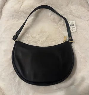Black Michael Kors Leather Small Conv Pouchette thumbnail 4