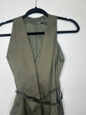 Green Belted Sheath Dress thumbnail 2