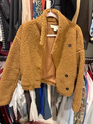 Teddy bear Sherpa jacket boutique! Yellow thumbnail 1