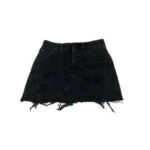 Free People We The Free Women's Black Denim Mini Skirt Size 4 Casual thumbnail 5