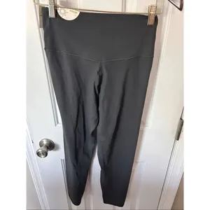 Aerie high rise crisscross band gray large workout pants tights 7/8 leggings NEW thumbnail 4