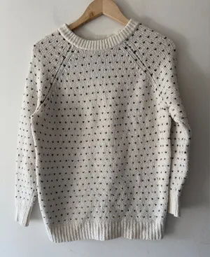 Aerie Heart Print Crewneck Cozy Sweater‎ thumbnail 1
