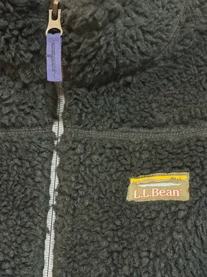 NWT L.L.Bean Women’s Mountain Mountain Pile Black Zip Up Fleece Vest Size S Reg thumbnail 5