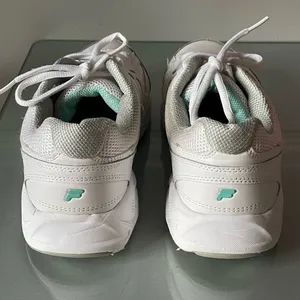 FILA Women’s White Teal Memory Foam Low Top Lace-Up Sneakers Size 9w thumbnail 5