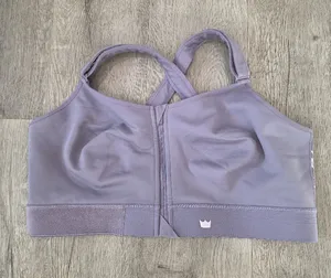 Shefit Ultimate Sports Bra Lilac Adjustable Front Zip High Impact Support XXL thumbnail 1