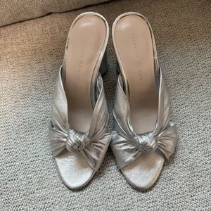 Loeffler Randall Celeste Silver Knot‎ Heeled Mule Sandal Size 6.5 thumbnail 7