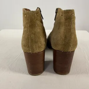 Frye Nora Suede Studded Booties‎ in Olive Green Size 8 thumbnail 5