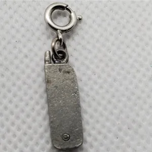 Silver Tone Y2K Cell Phone Charm thumbnail 3