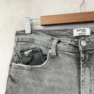 Kensie Jeans The Kaya High Rise Wide Leg Womens 8‎ Raw Hem Grunge Street Urban thumbnail 5