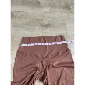 EUC Offline by Aerie brown shimmery sparkle CROP 14" inseam Bikers Shorts size L thumbnail 7