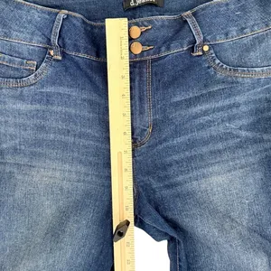 d. Jeans Dark Wash Skinny Ankle Jeans Double Button Mid Rise Jeggings Size 12 thumbnail 8