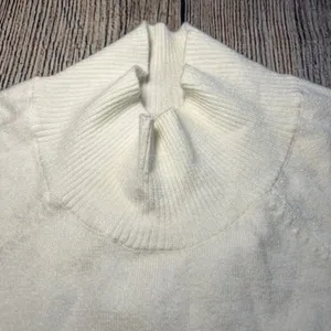 Aerie Offline Colorblock Mock Neck Sweater Pullover Blue White Womens L‎ Cozy thumbnail 3