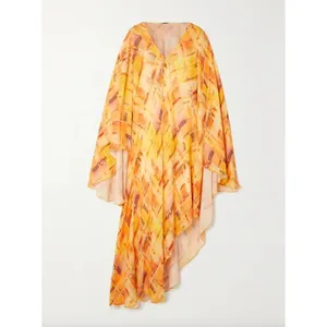 Cult Gaia Shira Asymmetric Crepe Dress Summerhaze Womens Size Small thumbnail 12