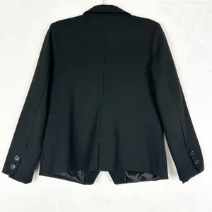 Quince Ultra Stretch Ponte Double Breasted Blazer Size Medium Black Minimalist thumbnail 4