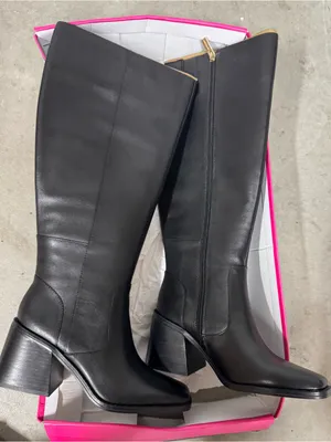 Vince Camuto Seshon Boot Black 6.5 M Wide Calf New Square Toe thumbnail 4