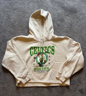 Celtics Crop Hoodie Tan Size XL thumbnail 1