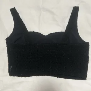 Abercrombie & Fitch Tweed Cropped Black Top thumbnail 2